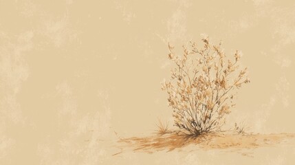 Fototapeta premium A tree is standing in the middle of a sandy field
