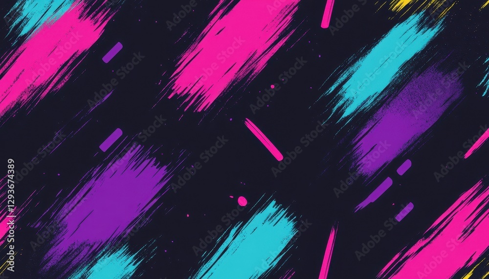 Leinwandbilder vibrant abstract background with bold color strokes and dynamic shapes