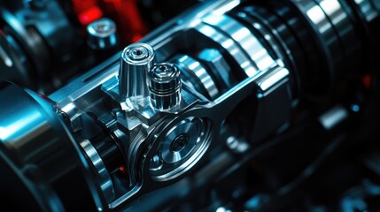 A close-up shot of intricate machine gears in motion, ideal for use in technical or mechanical context illustrations