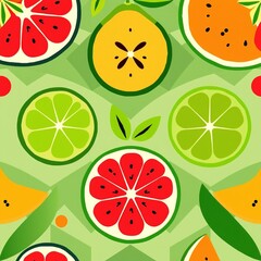 Abstract Fruit Patterns for Modern Design Inspiration