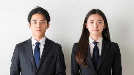 Young professionals in formal attire presenting a unified look