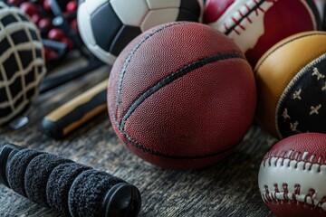 Colorful balls arranged on a table, perfect for party decorations or educational purposes
