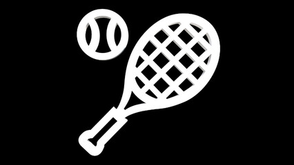 Tennis Ball isolated 3D icon