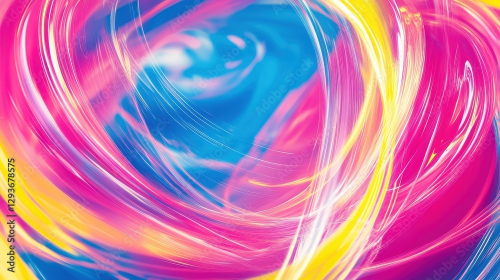 Poster vibrant swirling abstract background with glowing colors and dynamic energy