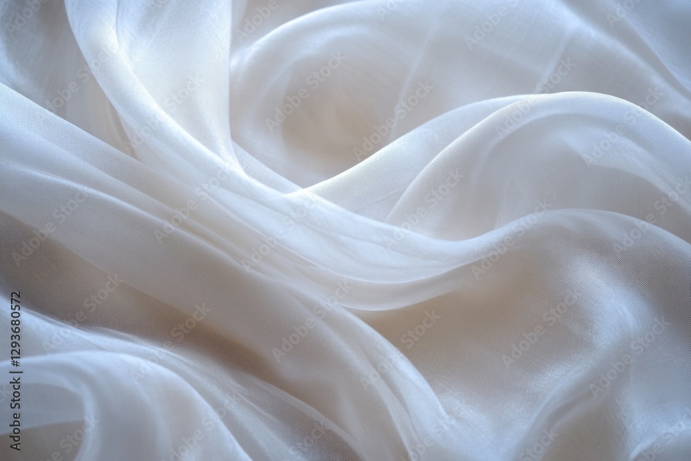 Poster a close-up shot of a white fabric with texture and weave details visible