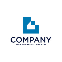 Fototapeta premium real estate logo design with house and building
