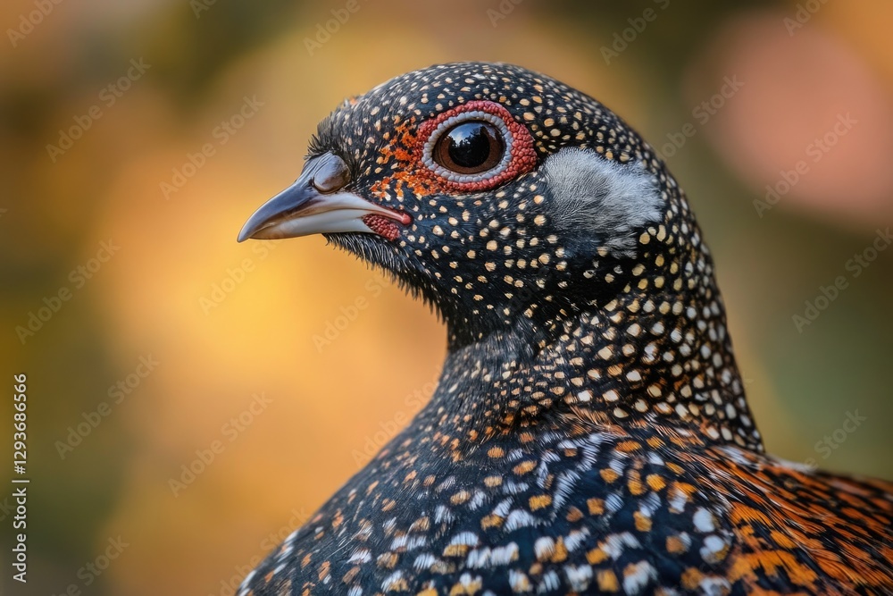 Poster A clear image of a bird's face with a blurred background, ideal for use in presentations or social media posts