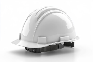 Fototapeta premium Construction safety helmet on a white background for workplace use