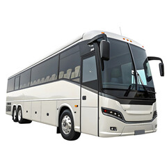 Modern White Passenger Bus - High-Quality Transportation
