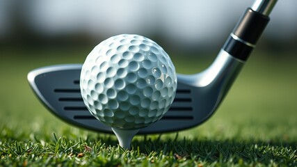 Golf Driver Chip Shot Landing on Green