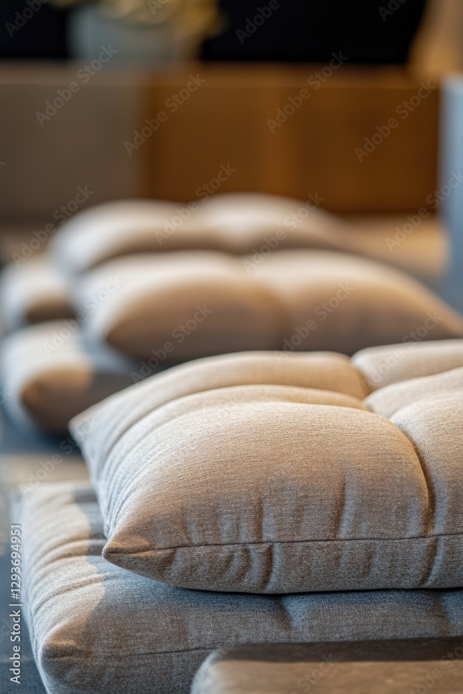 Aufkleber close-up shot of pillows on a table
