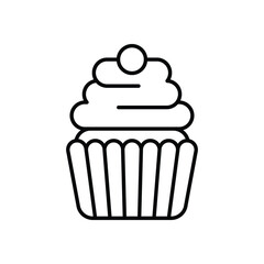 Cupcake  Vector icon