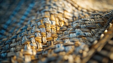 A detailed shot of woven fabric texture, suitable for use in various design projects