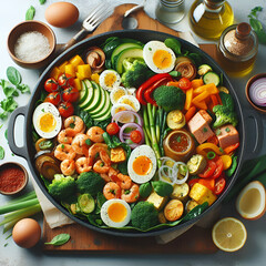 pasta with vegetables and meat