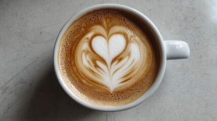 Irish shamrock drawn with coffee foam (latte art).