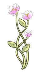 Naklejka premium cute flower