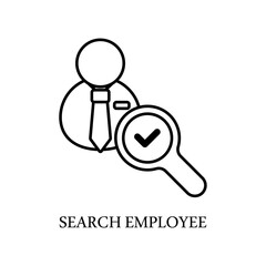 Icon a search employee, isolated against a clean background.