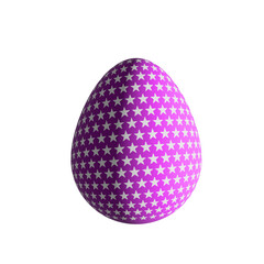 Easter Egg Isolate. Cute of cartoon ornamental Happy Easter eggs isolated on white background. Clip art set of spring holiday treat. Eggs with zig zag lines, dots, striped, with flowers, polka dot.