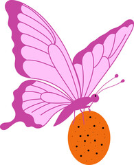 Butterfly with egg