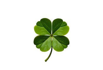 A unique eight-leaf clover representing extraordinary luck and prosperity, isolated on a transparent background for symbolic significance.