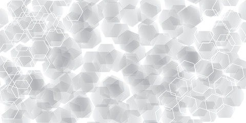 Vector hexagons pattern. Geometric abstract background with simple hexagonal elements. Medical