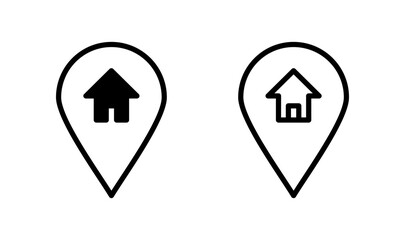 Address icon logo design. home location sign and symbol. pinpoint