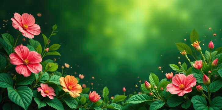 lush green foliage surrounds homalomena flowers, verdant, florals