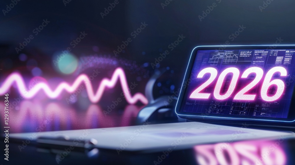 Poster a futuristic digital dashboard displaying data visualizations charts and graphs that analyze and for
