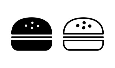Burger icon logo design. burger sign and symbol. hamburger
