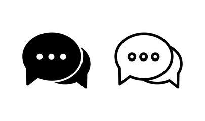 Chat icon logo design. speech bubble sign and symbol. comment icon. message