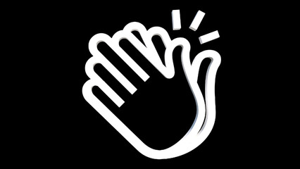 Clapping Hands icon 3D vector