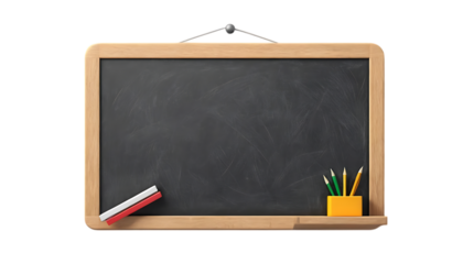 blank blackboard with chalk