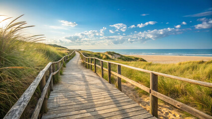 Fototapeta na wymiar wooden bridge over the sea