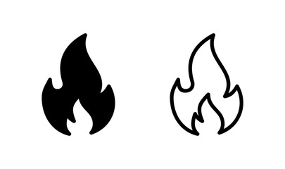 Fire icon logo design. fire sign and symbol