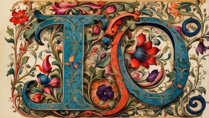 "Illuminated Manuscript Calligraphy of the Medieval Era in Stari Grad"