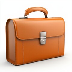 Classic briefcase with a comfortable handle perfect for business professionals and everyday carrying needs on white background