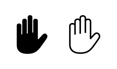 Hand icon logo design. hand sign and symbol. palm