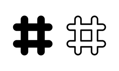 Hashtag icon logo design. hashtag sign and symbol