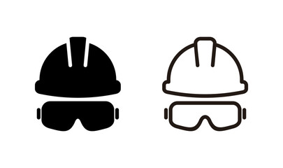 Helmet icon logo design. Motorcycle helmet sign and symbol. Construction helmet icon. Safety helmet