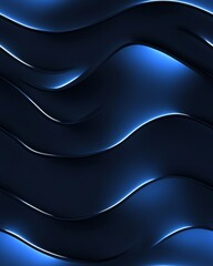 Obraz premium Seamless Deep Blue Metallic Surface with Glowing Neon Geometric Patterns.