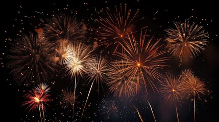 Naklejka premium Spectacular fireworks display lighting up the night sky