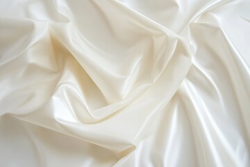 Obraz premium A close-up shot of soft white satin fabric