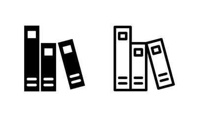 Library icon logo design. education sign and symbol