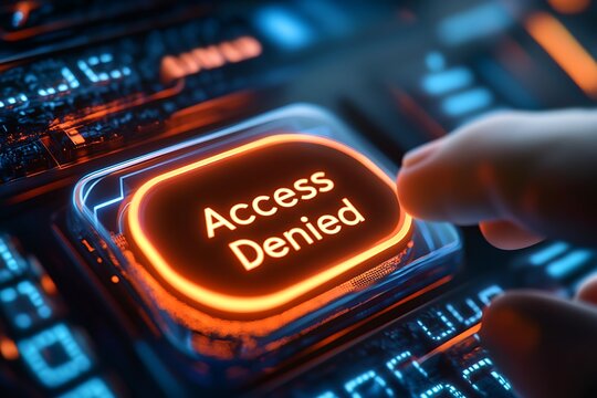 Digital Access Denied Button Press