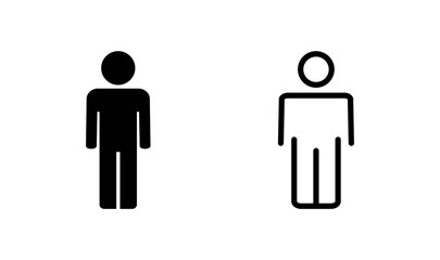 Man icon logo design. male sign and symbol. human symbol