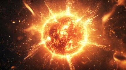 Obraz premium A dazzling solar storm