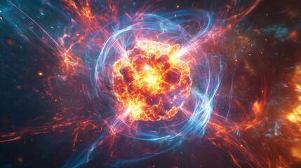 Obraz premium The moment of cosmic energy explosion