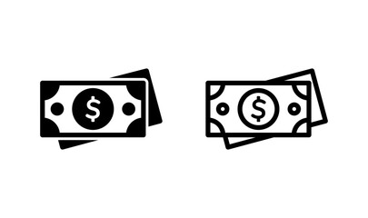 Money icon logo design. Money sign and symbol