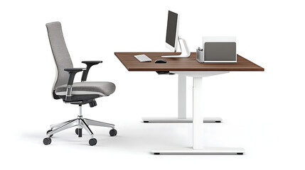 A desk with two monitors and a keyboard