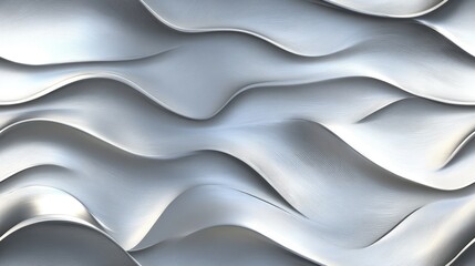 Seamless Futuristic Brushed Aluminum Metallic Background with Soft Light Reflections.